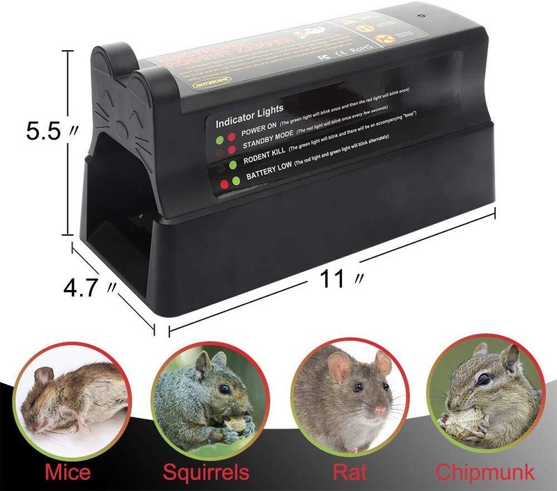 Electronic Humane Mouse Trap Pest Control Rat Killer Mice Electric Rodent Zapper gallery