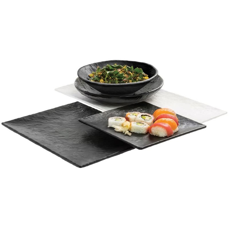 HUBERT® White Textured Tray - 9 9/10" L x 9 9/10" W gallery