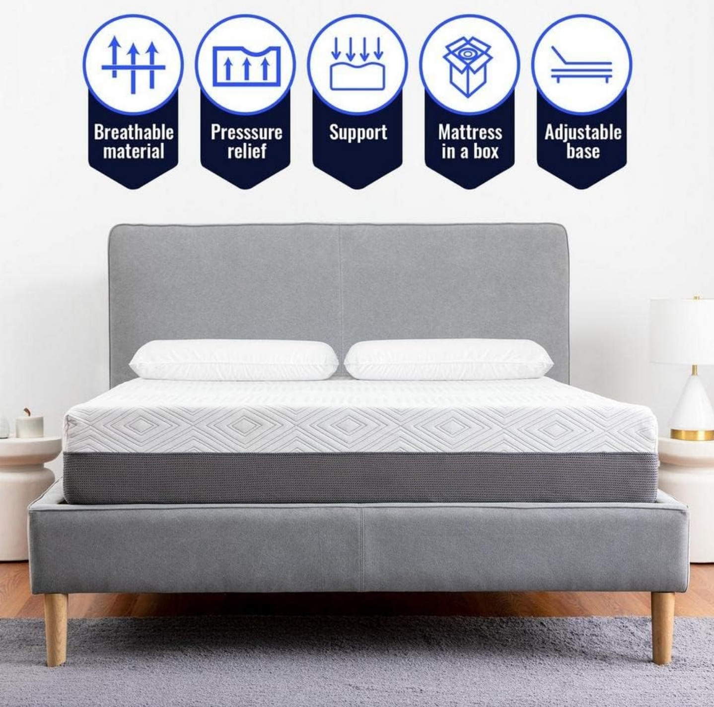 Sleepy's 8” SNUG Memory Foam RV Mattress In A Box, Short Queen By Sealy gallery