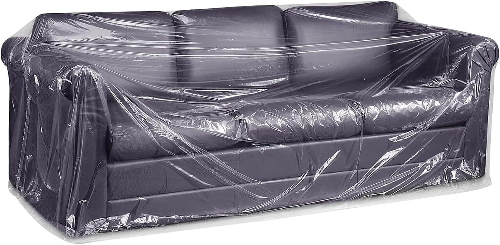 Plastic Couch Cover,Clear Sofa Cover,Waterproof Furniture Covers for Moving and gallery