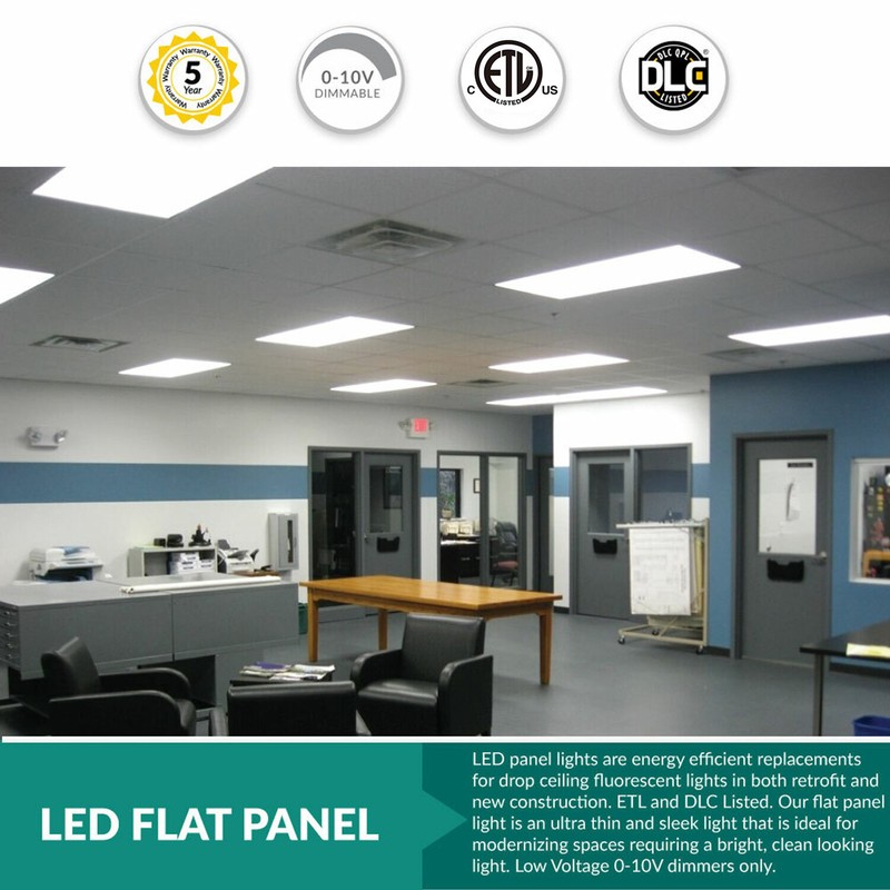 2x4 Led Flat Panel Light, 75W 5000K Bright White Led Drop Ceiling Troffer Lights gallery