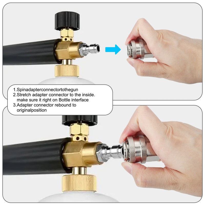 5000PSI Pressure Washer Quick Connect Fitting Stainless Steel 3/8" Hose Adapter gallery