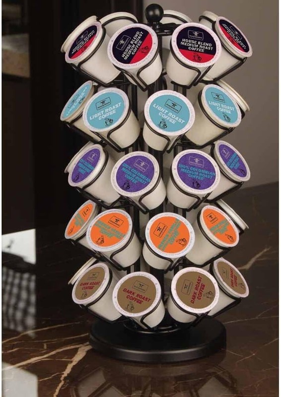 Space-Saving K-Cup Carousel Holder - Deluxe Metal Construction, 40 Pods Capacity gallery