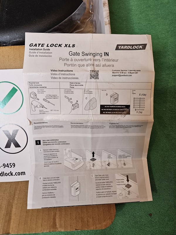 YardLock Gatelock XLB Secure Keyless 2-Way Fence Gate Lock MBX-2023-XLB-3ESF gallery
