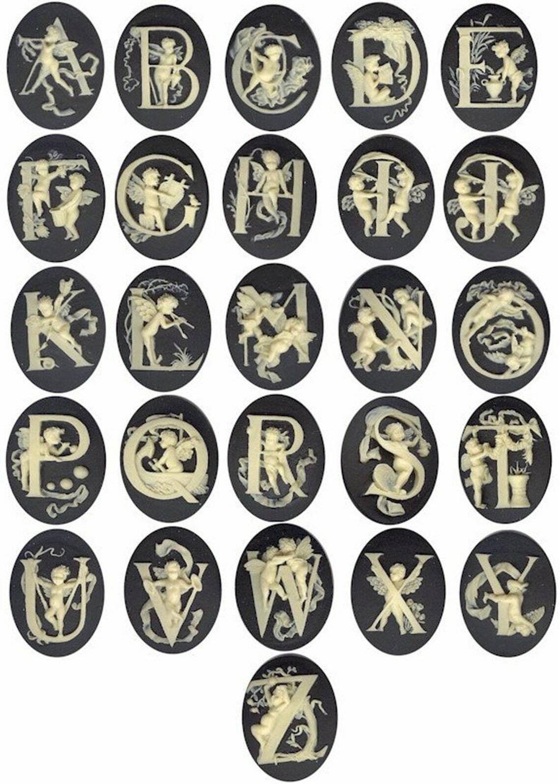 Polymer Clay Mold Soap Molds Resin Candy Chocolate Cameo Alphabet mold gallery