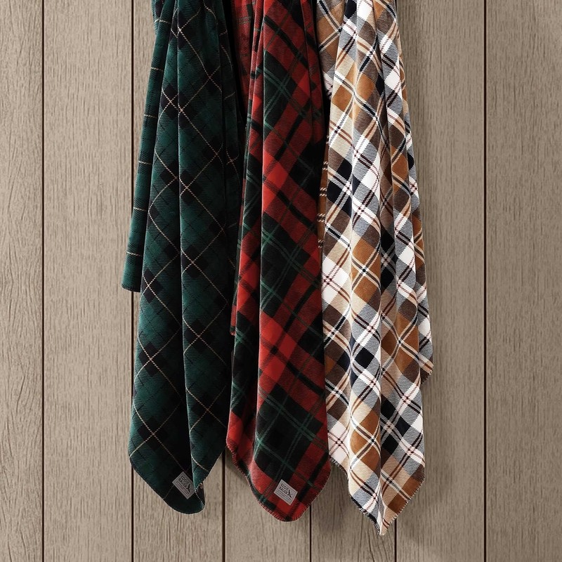 Cozy Lightweight Throw Blanket - Rustic Trailhead Plaid, Perfect for Couch & Bed gallery