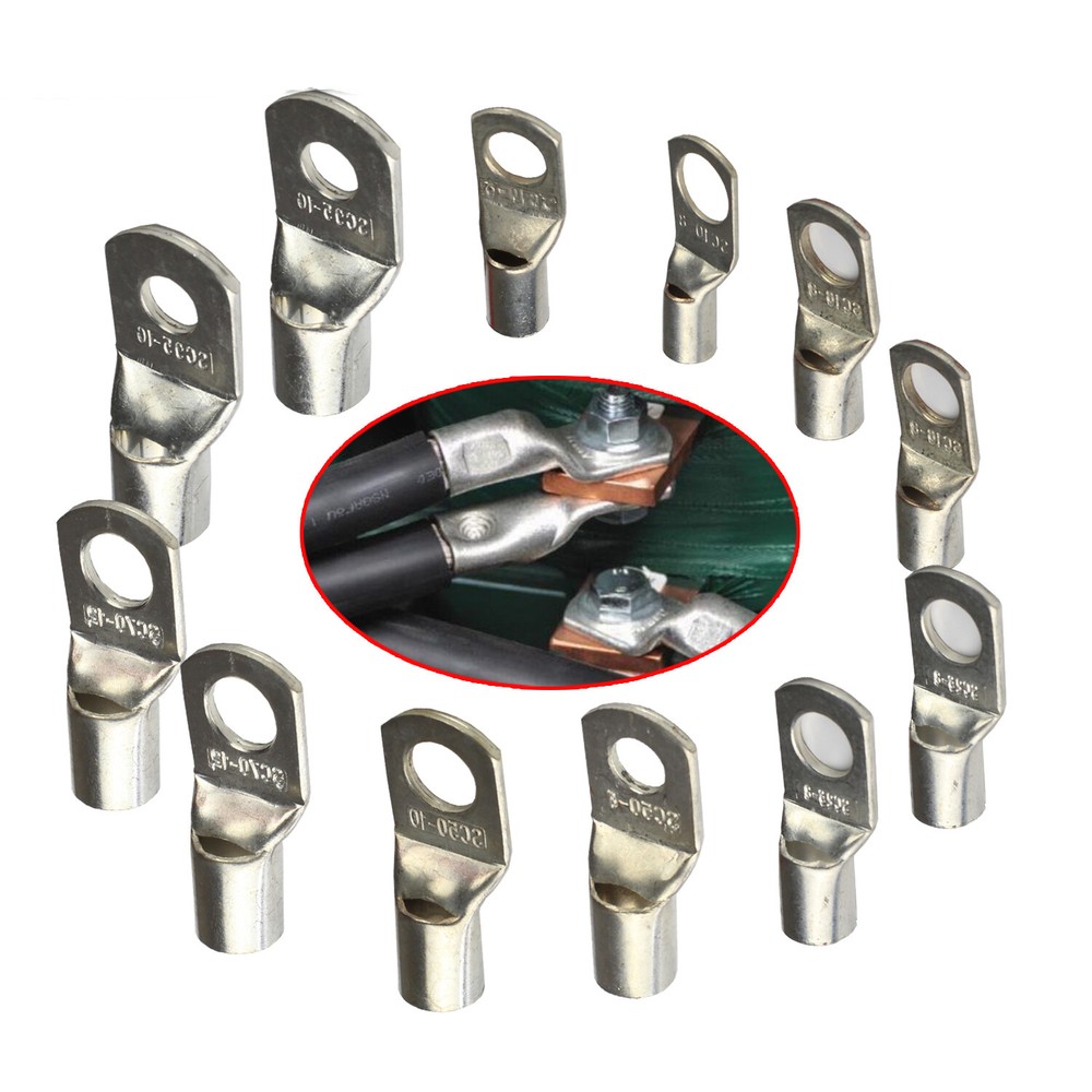 Tinned Copper Wire Ring Terminals Battery Welding Cable Lug Connector Gauge Lot