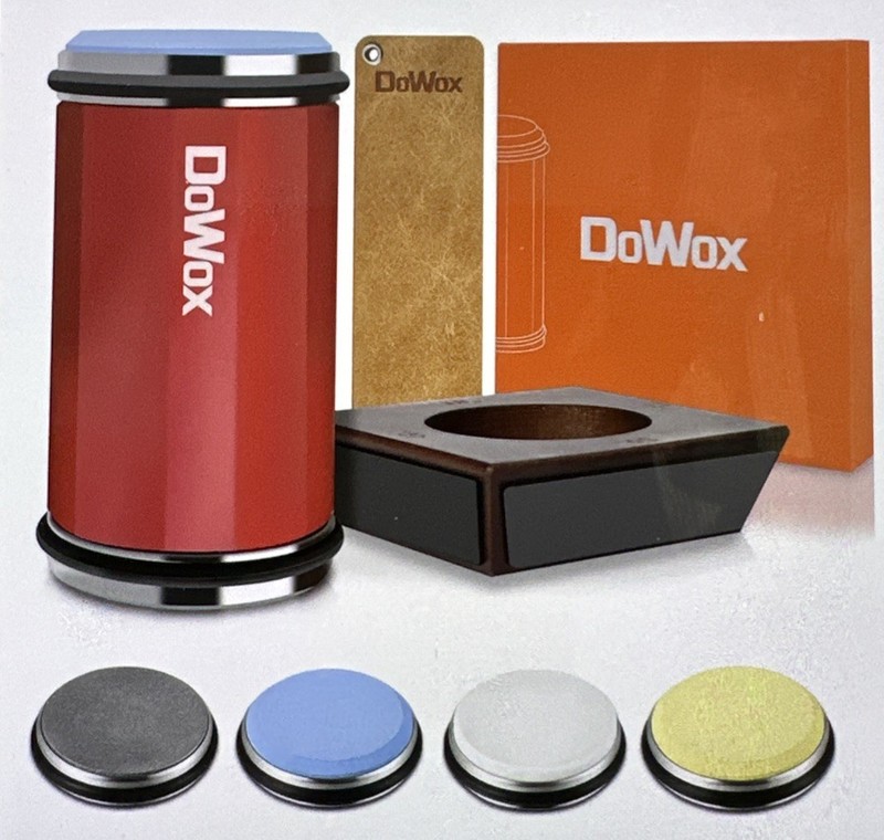 DoWox Longer Rolling Knife Sharpener Leather Strop Replaceable Honing Discs Red gallery