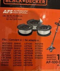 Black+Decker Automatic Feed Spool Trimmer (3) 30 ft./0.065 in. AF-100-3ZP NIP.