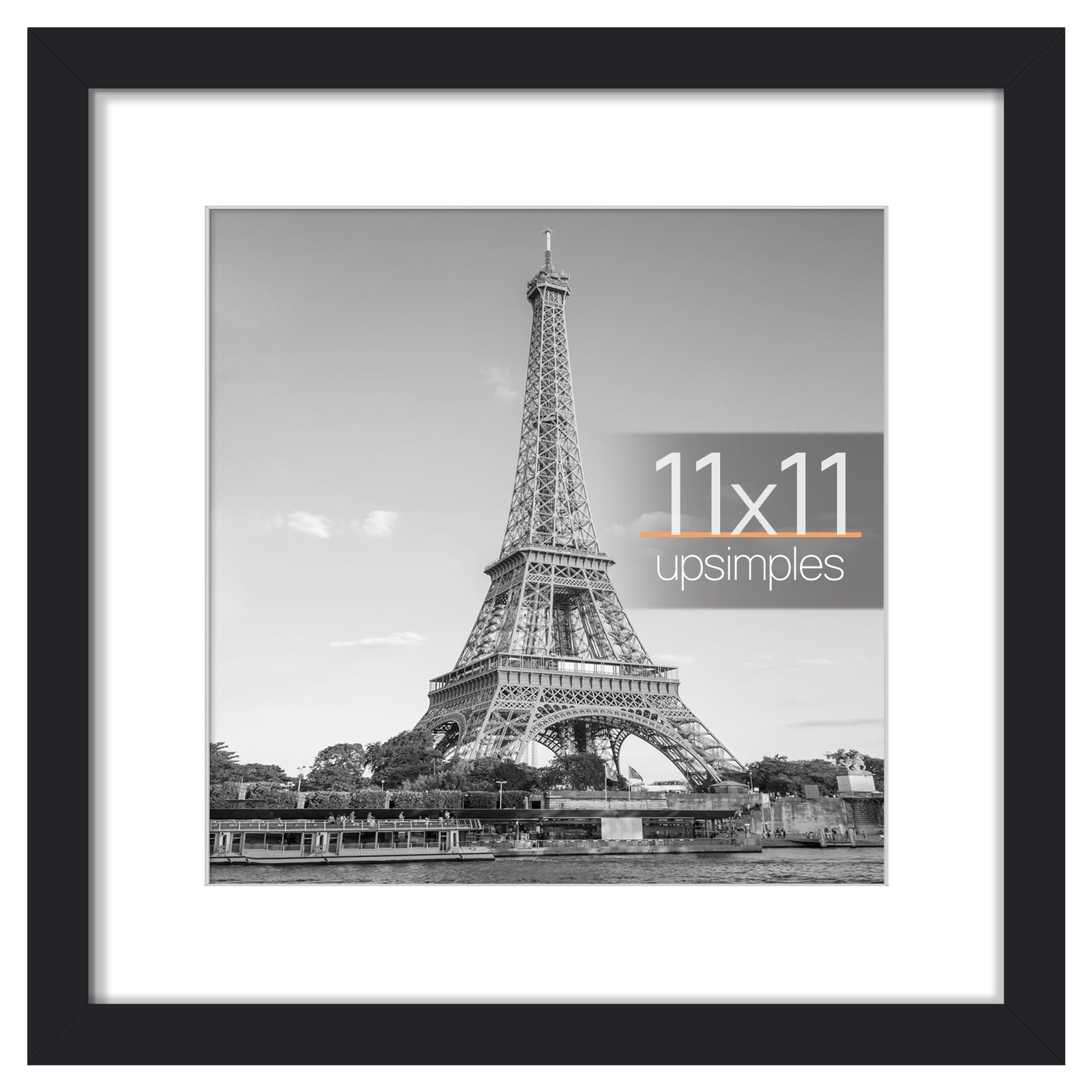 11x11 Picture Frame in Black - Horizontal and Vertical Formats for 11x11 gallery