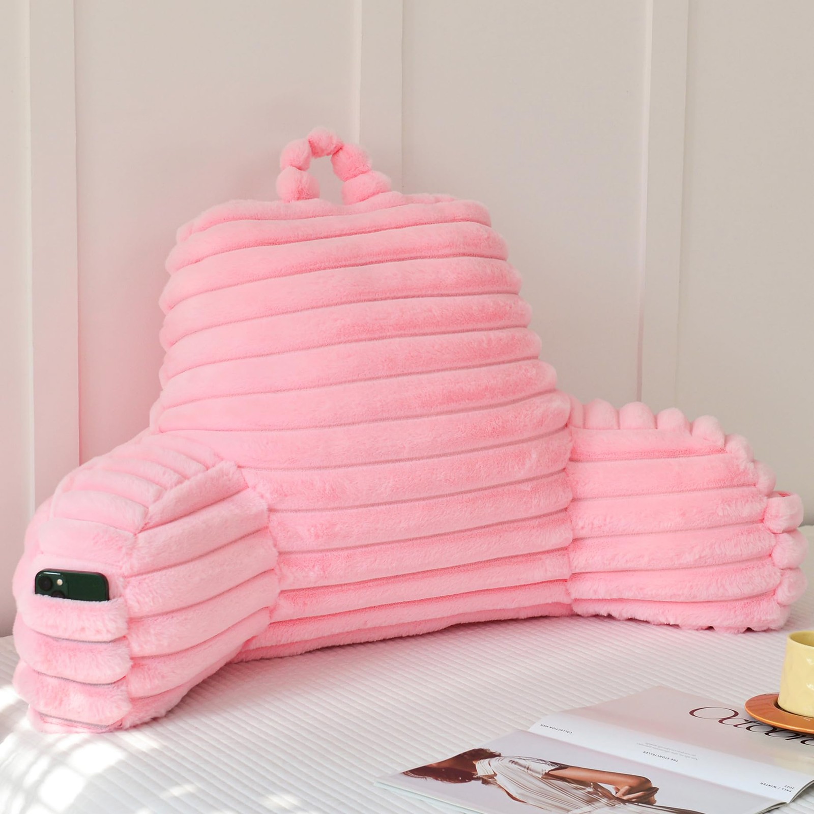 Large Reading Pillow for Adults, Back Support Pillow for Sitting Up in Bed wi... gallery