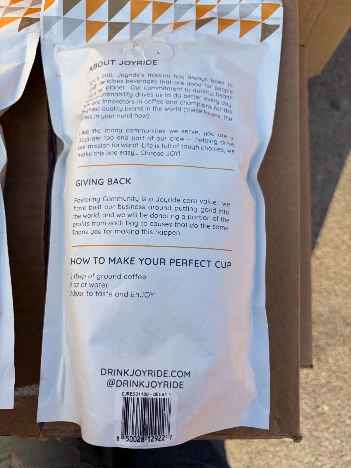 3x 16oz JOYRIDE Joy Ride Damn Fine DECAF Whole Bean Coffee BB 7/9/2026 java gallery