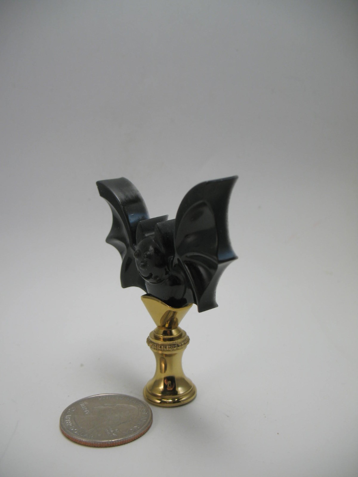 Lamp Finial Halloween Black Bat Made by Seller Novelty B19y gallery