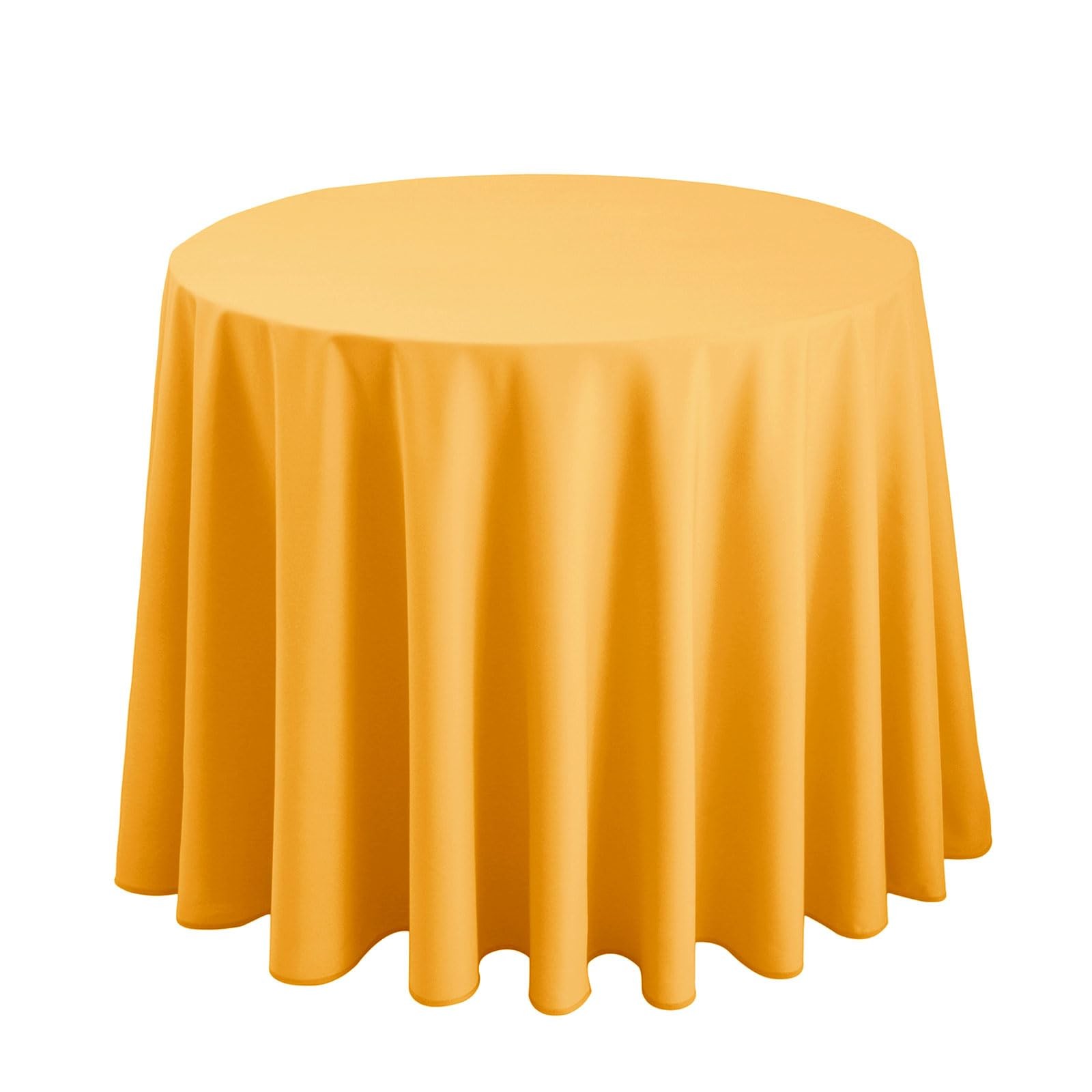 Round Tablecloth 120 Inch Waterproof Stain Resistant Polyester Orange Yellow gallery