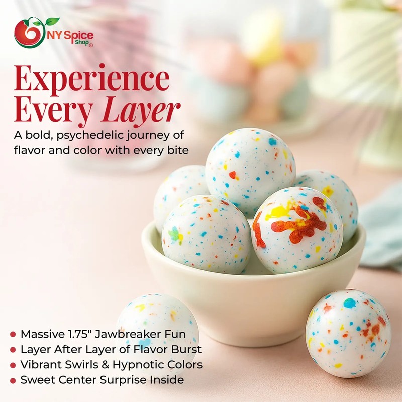 Psychedelic Jawbreakers Candy Centre | 1.75 Inch Hard Candy Sweet Treats gallery