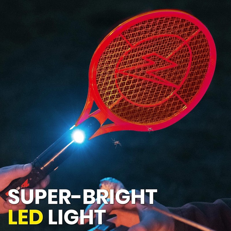 ZAP IT! Bug Zapper Rechargeable Bug Zapper Racket, 4,000 Volt, USB Charging gallery