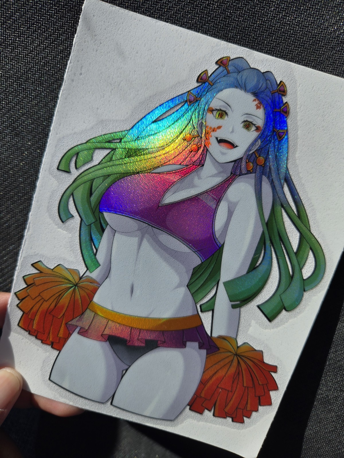 6" Spotholographic Weatherproof Waifu Vinyl Sticker Daki Slayer gallery
