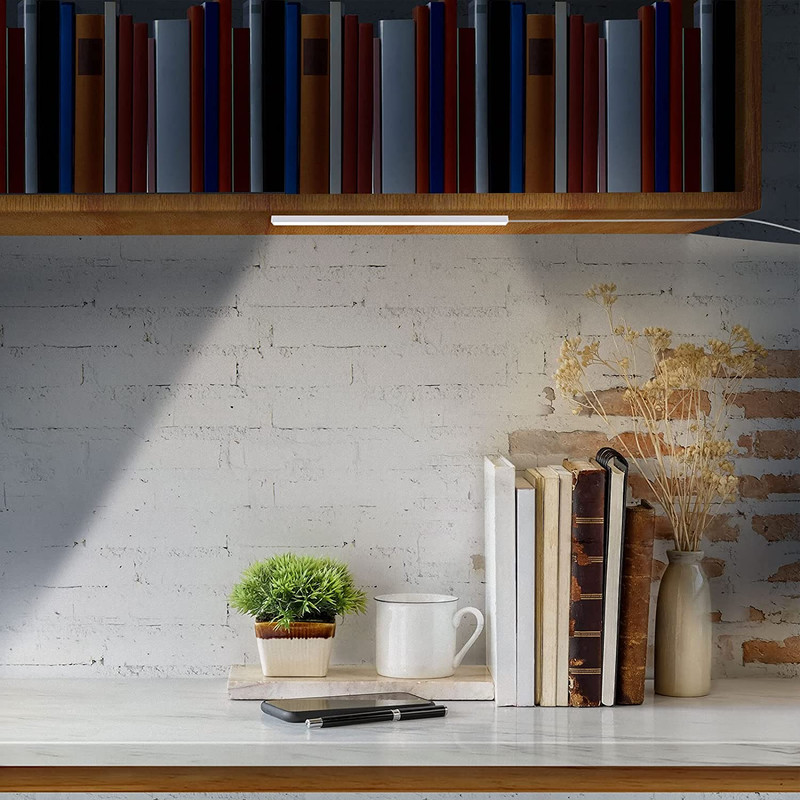 USB Powered under Cabinet Lighting, 12" Tool-Free Mount Dimmable LED Strip for P gallery