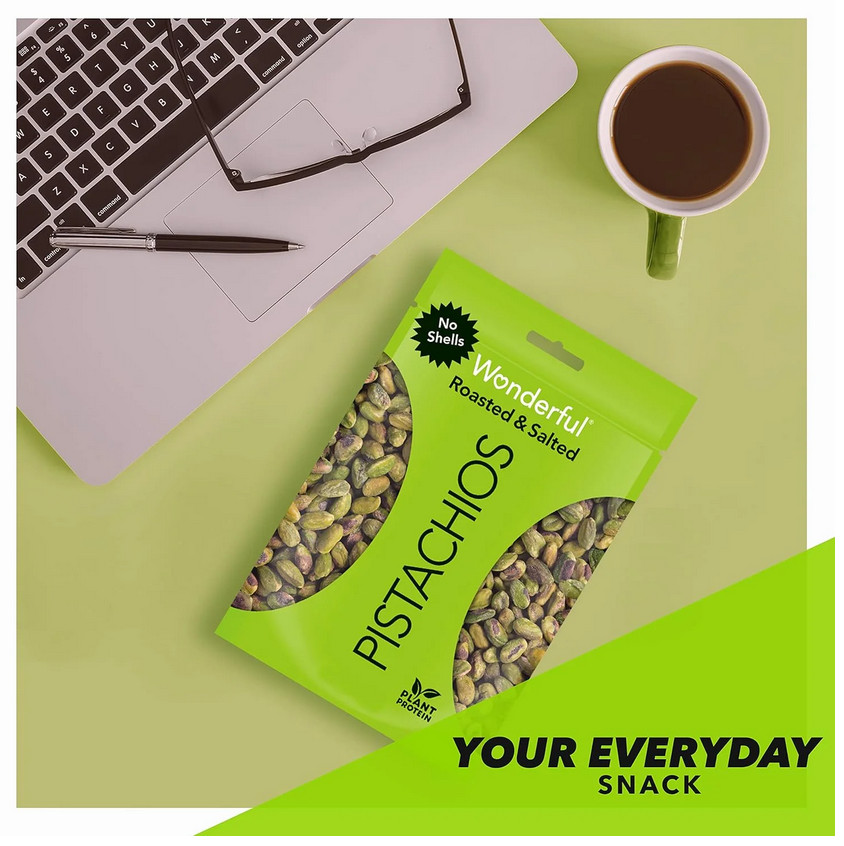 Wonderful Pistachios, No Shells Roasted & Salted Pistachios, 12 Ounce Bag gallery