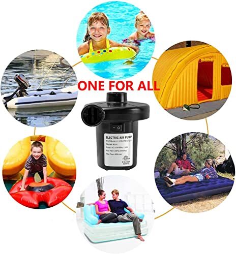 Inflatables Giant Electric Air Pump with 3 Nozzles Quick Fill 110 Volt Inflator gallery