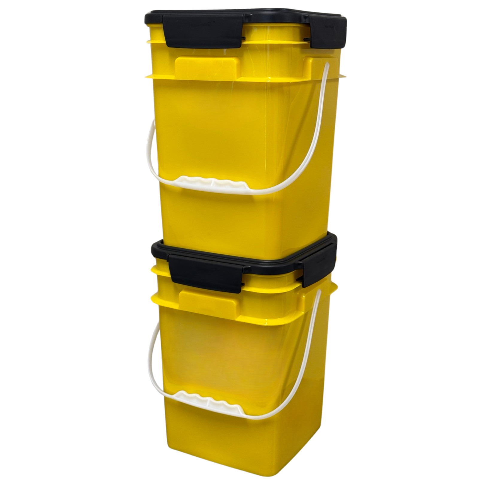 4 Gallon Square Plastic Bucket Food Grade BPA Free containers( Pack of 2 )Yellow gallery