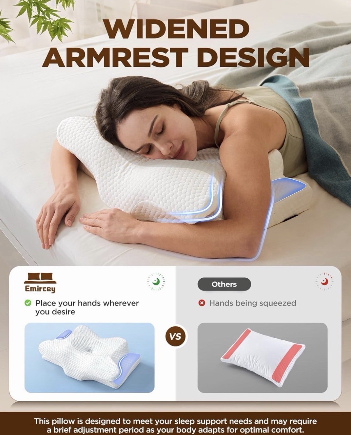 Emircey Dream Without Pain Cervical Neck Pillow For Sleeping, Orthopedic Pillow gallery