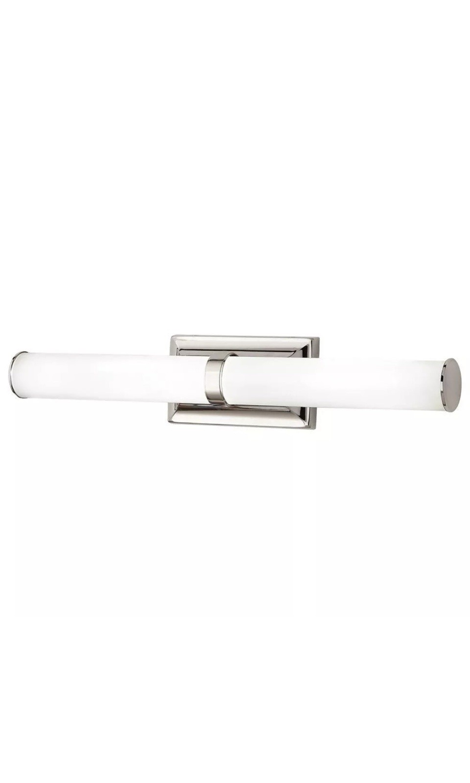Rolande Polished Nickel Integrated LED Vanity Light with Tube Etched Glass gallery