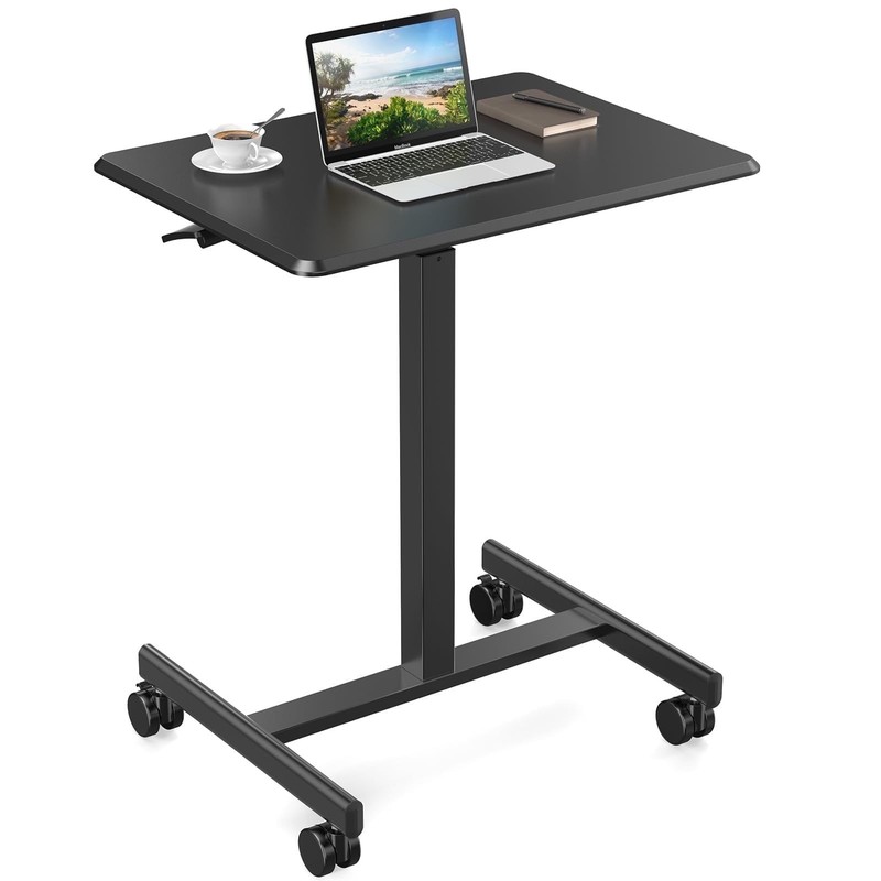 CONCETTA Mobile Standing Desk Rolling Laptop Cart Black FREESHIP gallery