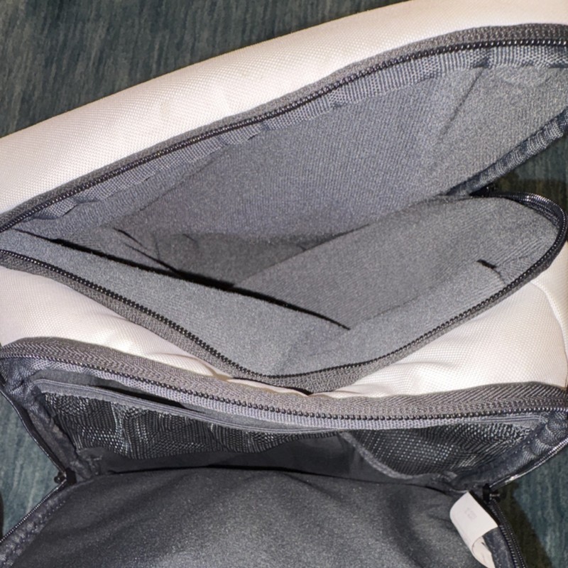 Nike Elite Backpack White Black Gold, Adjustable Padded Straps, 5 Pockets 4