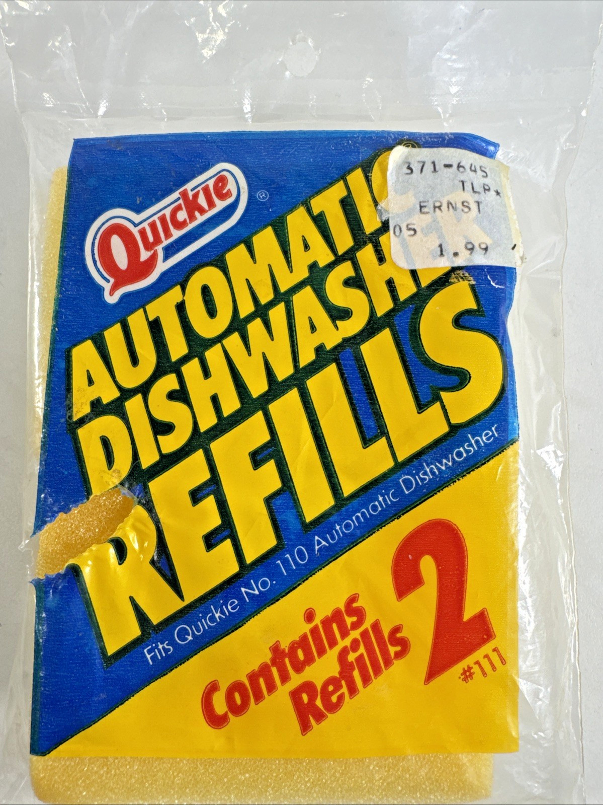 NOS SEALED Quickie Automatic Dishwasher Refills Fits Quickie #110 -#111 Refills gallery