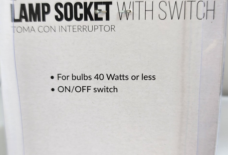 2 Pack POWTECH Plug-In Lamp Socket with Switch Light Bulb Holder Adapter ON/Off gallery