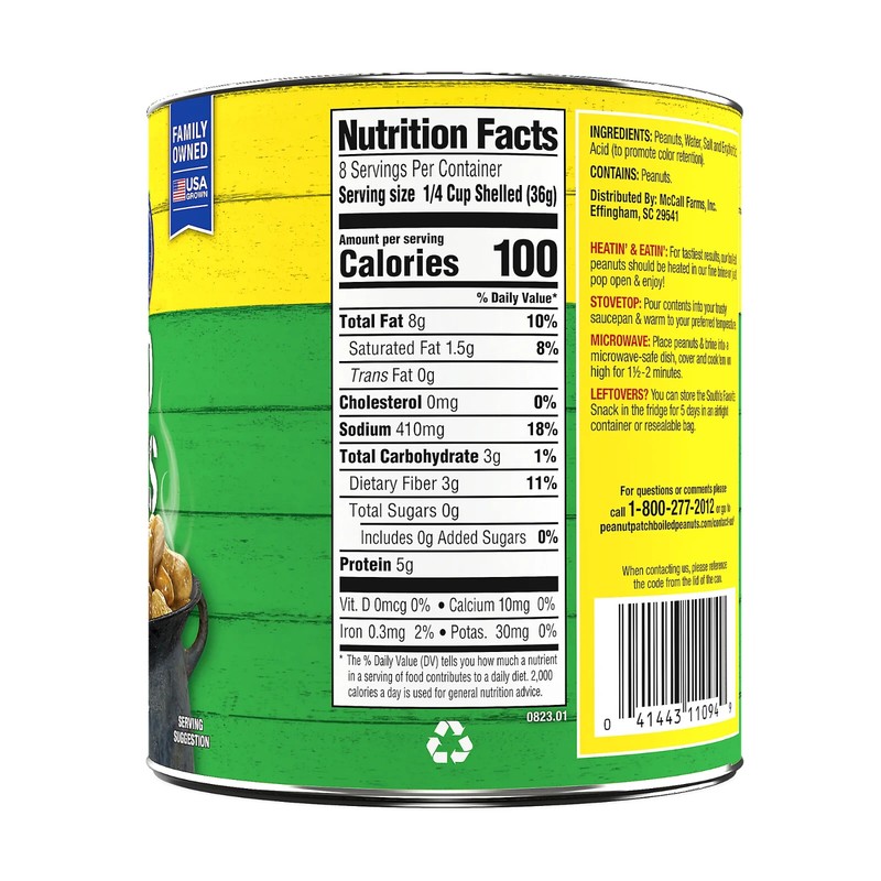 6 Cans Peanut Patch Original Canned Boiled Peanuts Gluten Free Size 27 oz 6-pck gallery