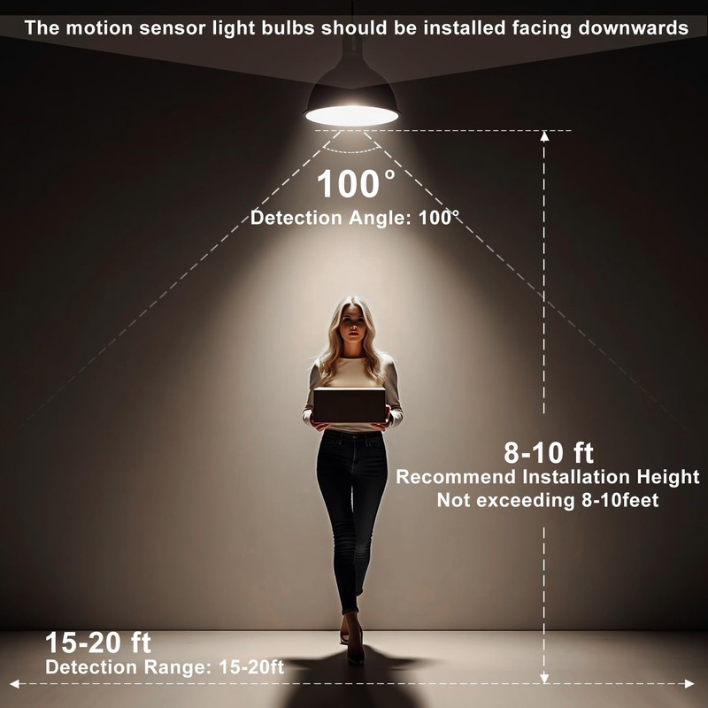 Motion Sensor Light Bulbs, 13W (100Watt Equivalent), Motion Activated Dusk to... gallery