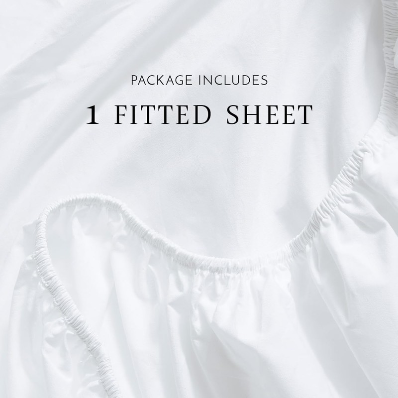 Fitted – 100% Cotton Percale, Cool & Crisp, Brushed for Softness, Deep Pocket... gallery