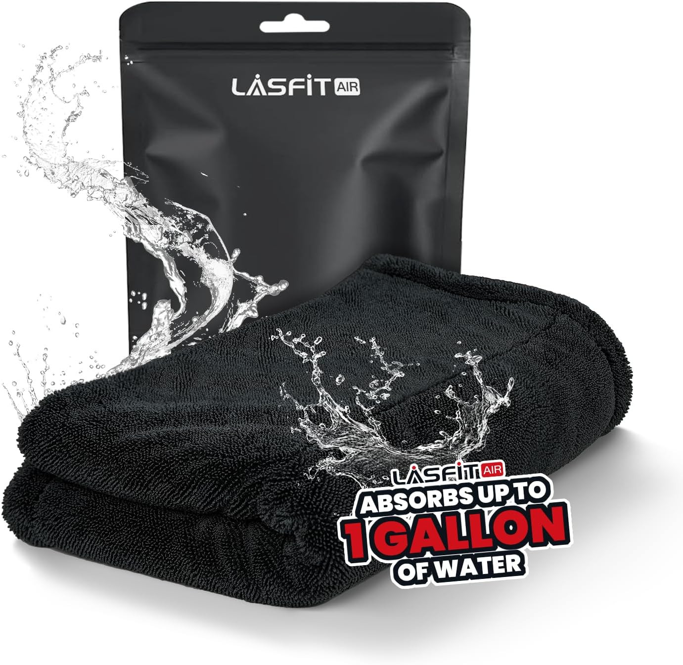 LASFIT Drying Towel Car Detailing Streak Free Twisted-Loop Microfiber Towels gallery