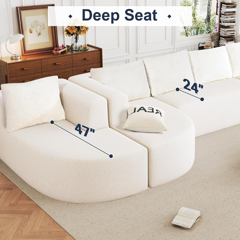 144" Oversized Sectional Sofa with Chaise Lounge, Boneless Couches for Living Ro gallery