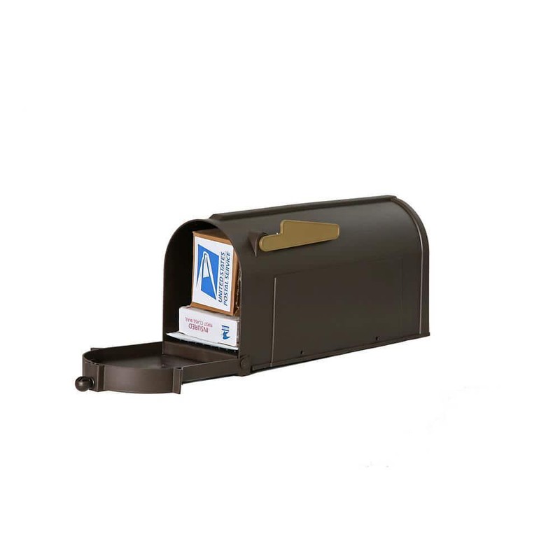 Bronze Post Mount Mailbox, Large, Keeps Mail Dry, Heavy Duty for Rural gallery
