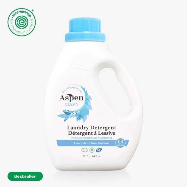 AspenClean Unscented Laundry Detergent Non-Toxic Hypoallergenic 64 Loads gallery
