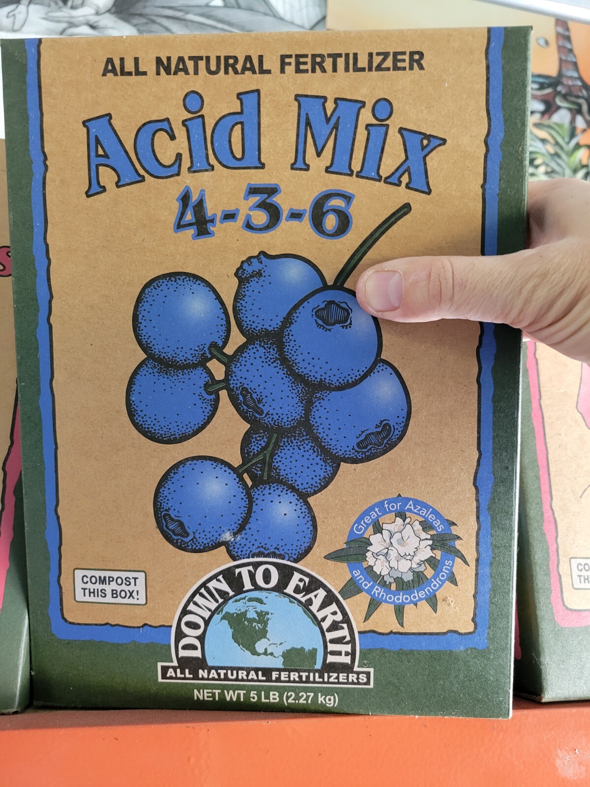 Down To Earth - All Natural Fertilizer - 5 Lbs. - Acid Mix 4-3-6 NPK - 5 Pounds gallery