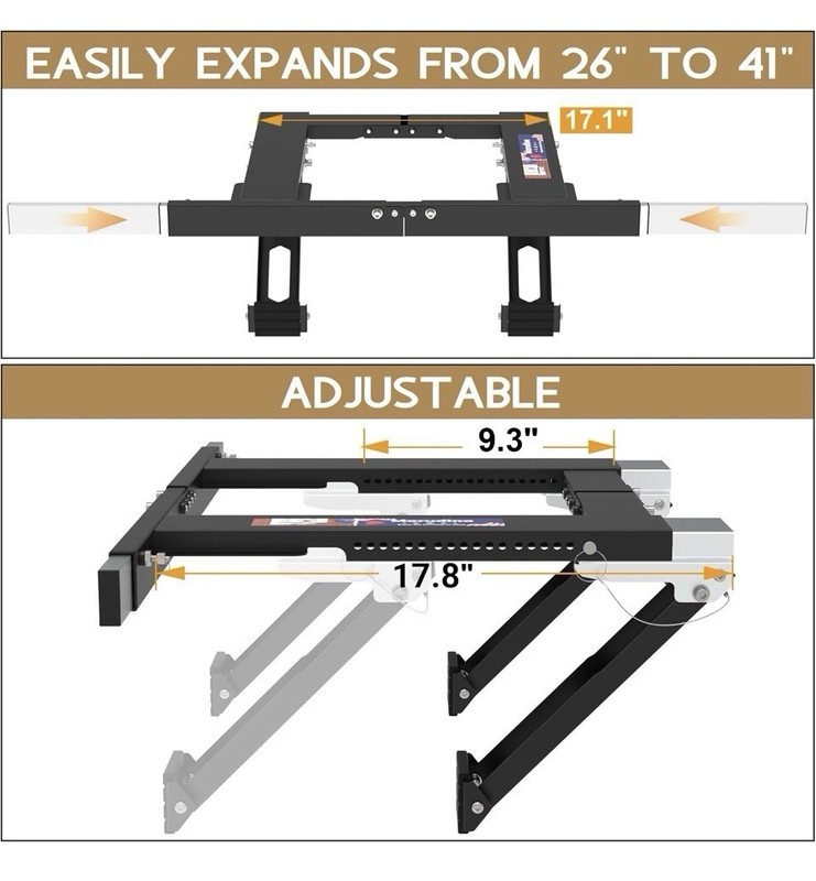 Upgraded No-Drill Window AC Bracket, Adjustable Window Air Conditioner Support gallery