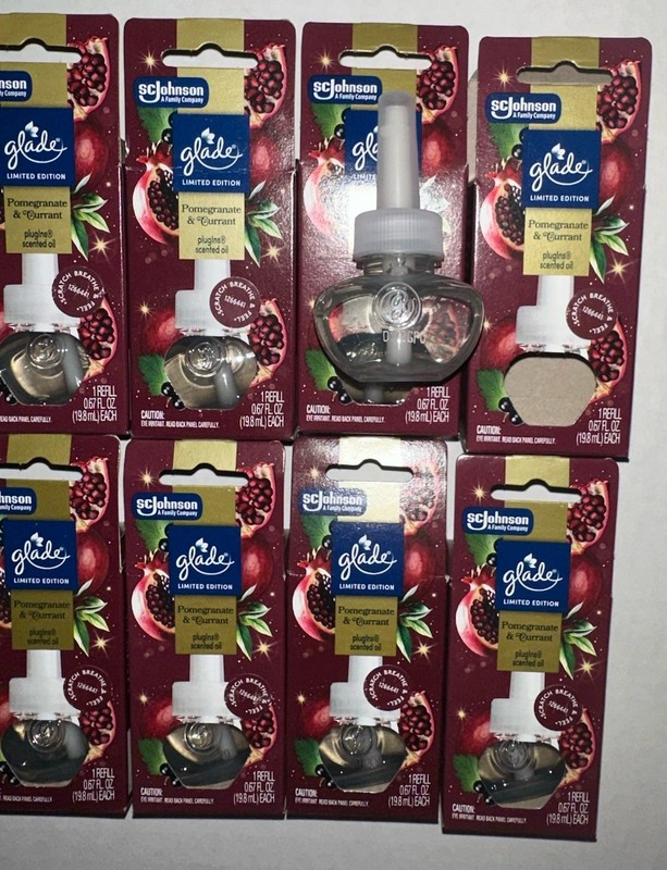 Glade 10 Pack Limited Edition PlugIns Scented Oil Refills Pomegranate & Currant gallery