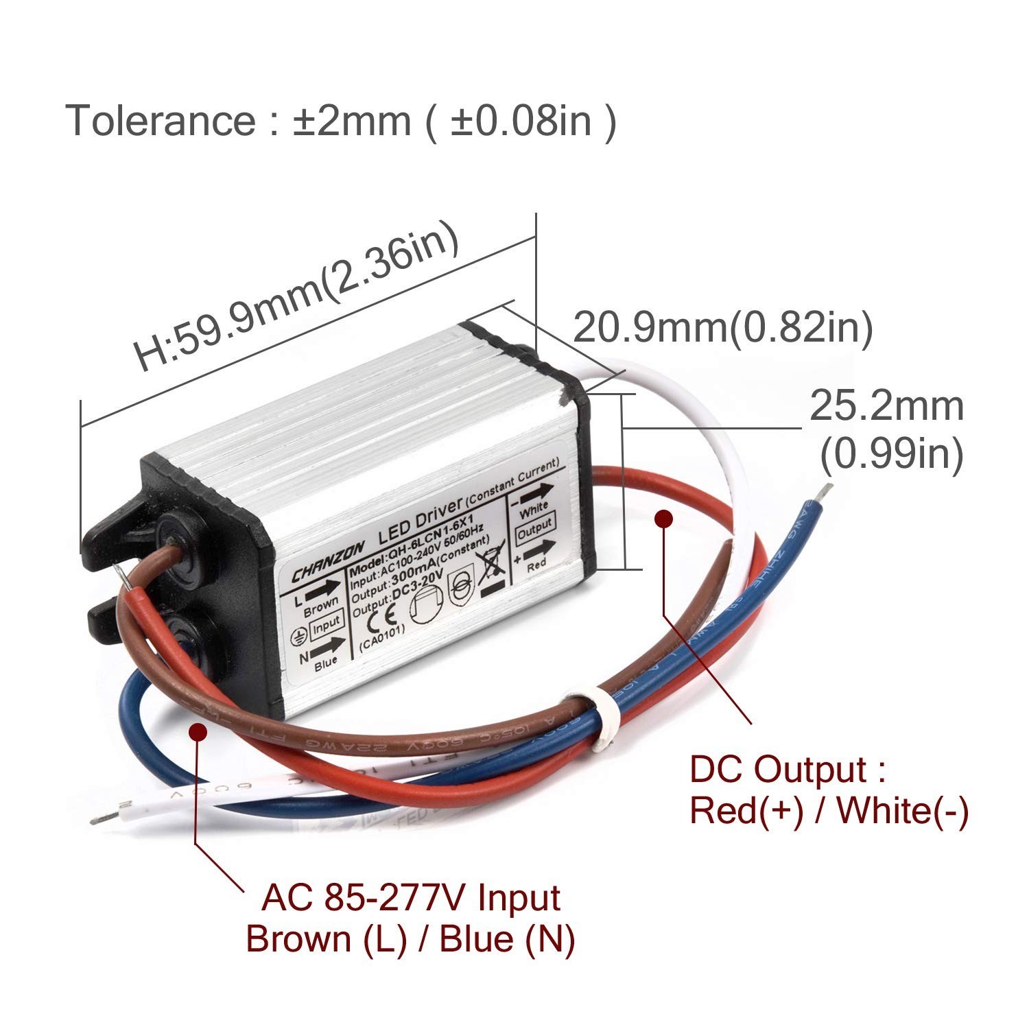 LED Driver 300mA (Constant Current Output) 3V-20V (85-277V AC-DC) 1-6 Aluminium gallery