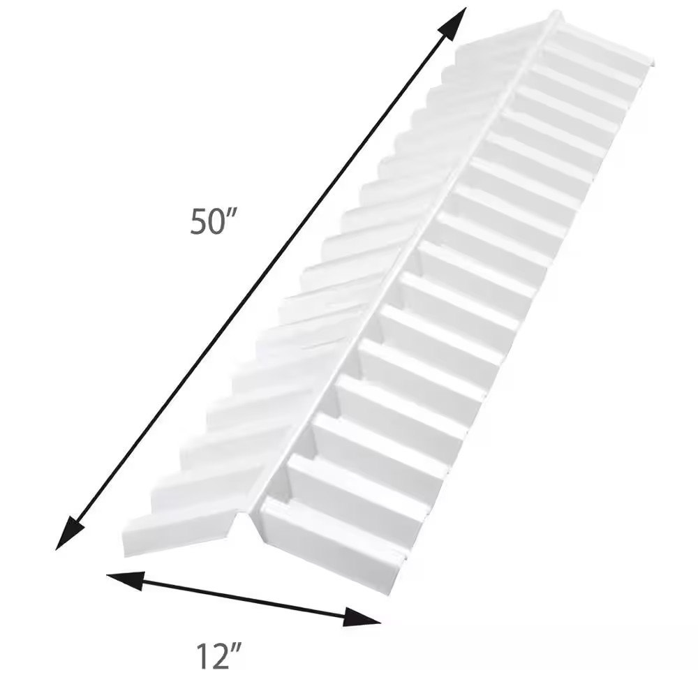 4 Ft. Polycarbonate Ridge Cap Flashing in White Opal gallery