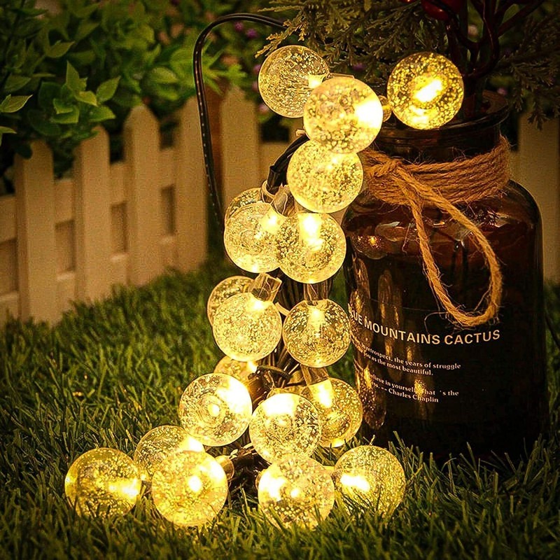 Solar Powered 30 LED String Light Garden Path Yard Decor Lamp Outdoor Waterproof gallery