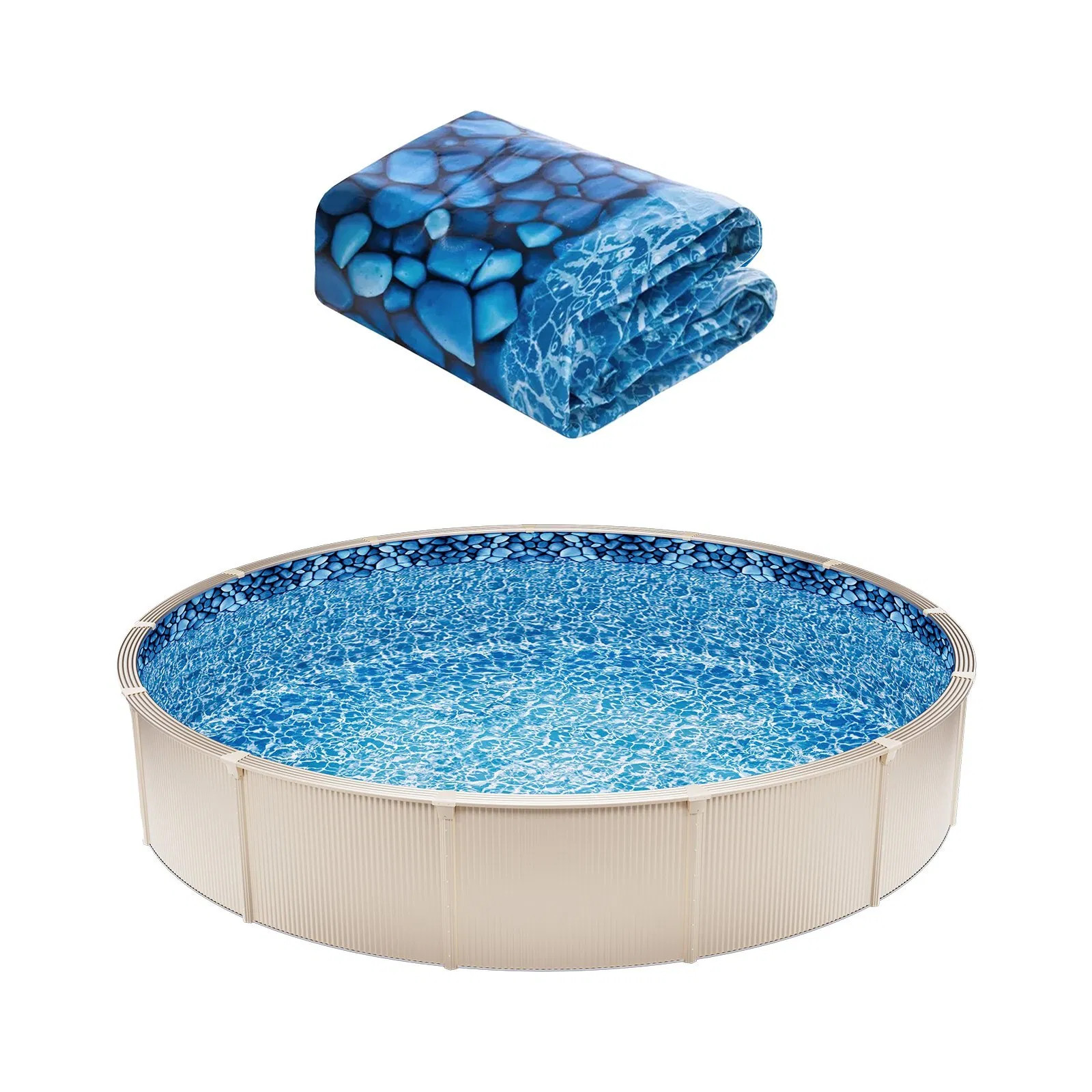24-ft Round Above Ground Pool Liner, Unibead Pool Liners, Standard Gauge, 52inc gallery