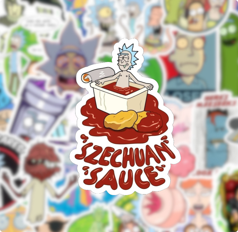 Rick and Morty Sticker Pack - 50/100 Stickers - Water Resistant Vinyl gallery