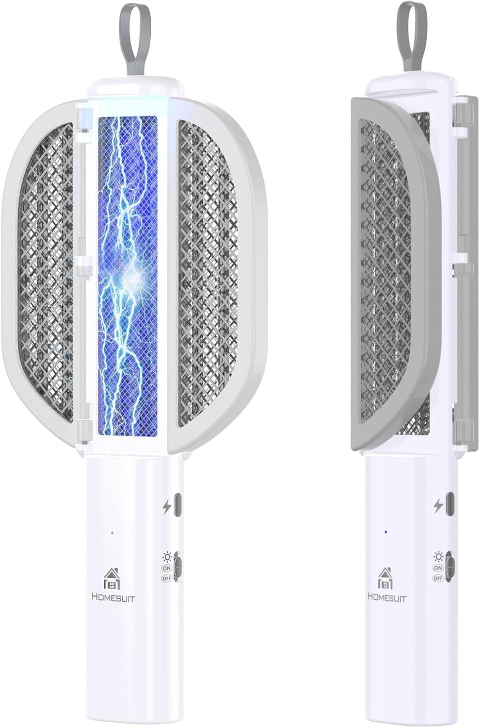 Rechargeable Electric Mosquito Fly Swatter Zapper Pest Insect Tennis Racket NEW gallery