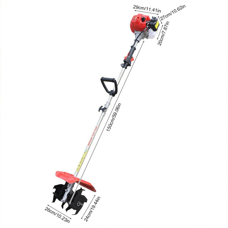 Hand-held Tiller Cultivator Mini Weeding Tilling 2Stroke 51.7cc Gas Power Engine gallery