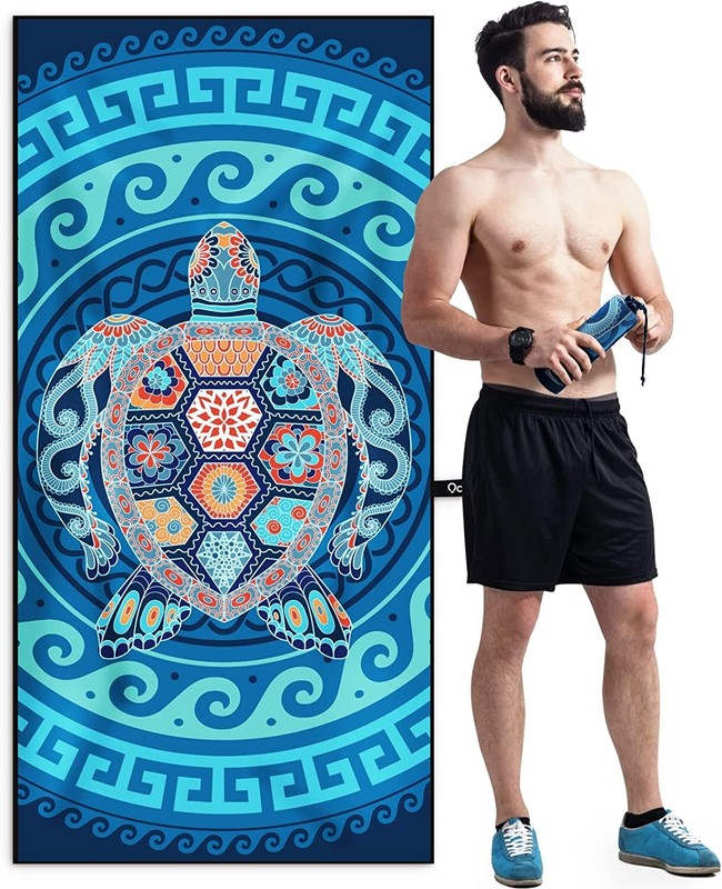 New! OCOOPA Microfiber Beach Towel Fast Drying Oversize Mat Sand Free Extra soft gallery