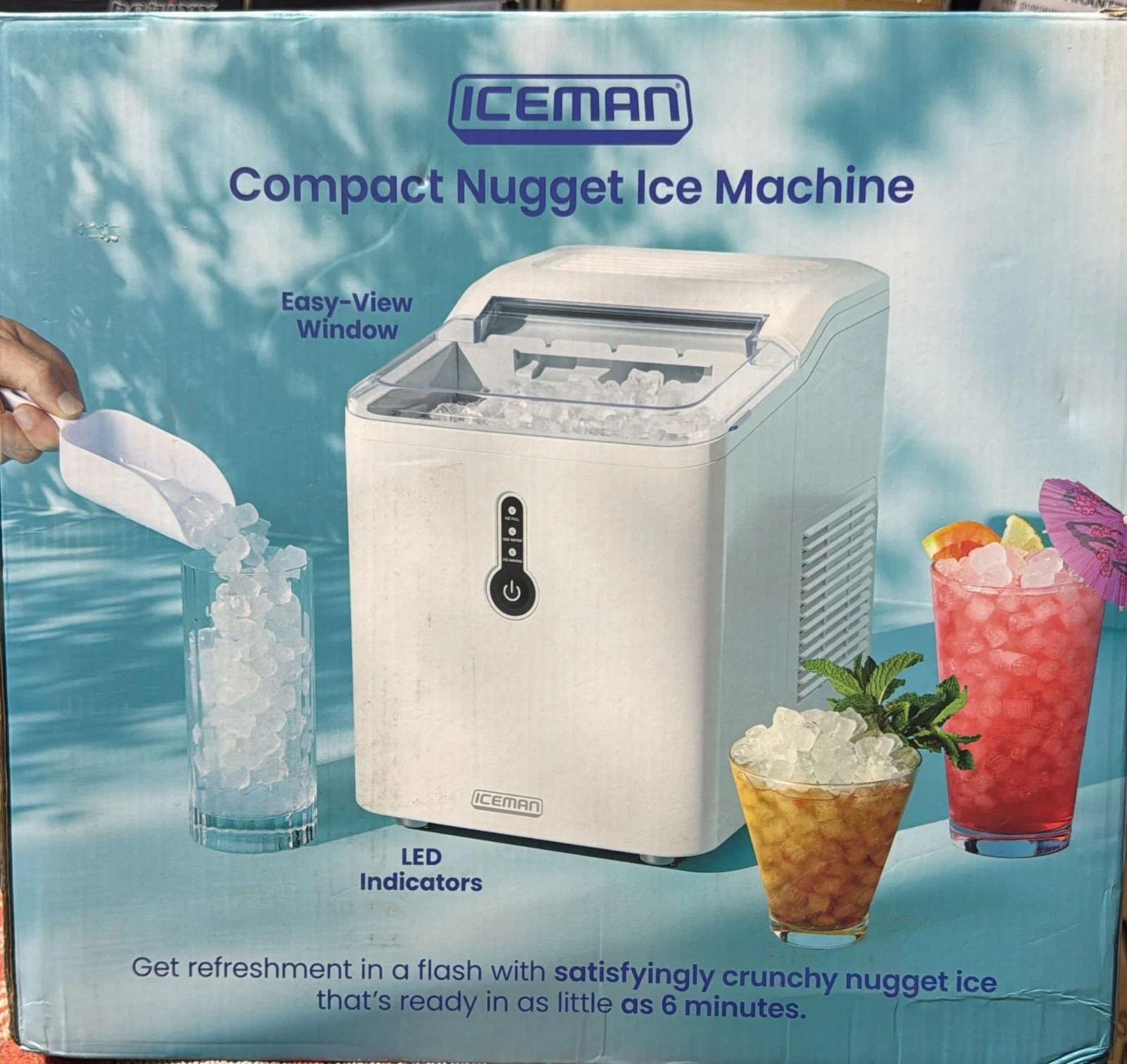 Compact Nugget Ice Machine with 26 Pound Daily Ice Production, Self-Cleaning... gallery